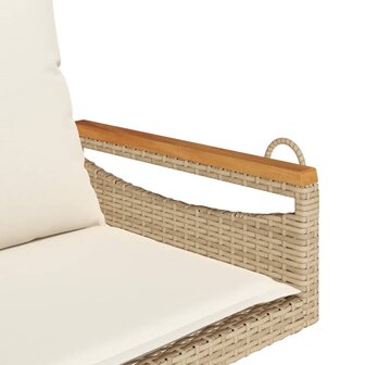 Schommelbank met kussens 63x62x40 cm poly rattan beige 7