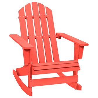 Schommelstoel Adirondack massief vurenhout rood 1