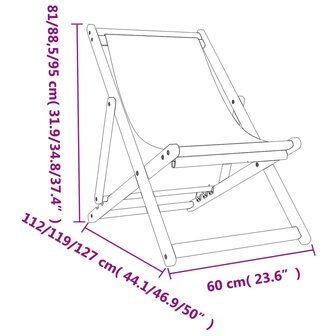 Strandstoelen 2 st inklapbaar stof cr&egrave;mewit 9