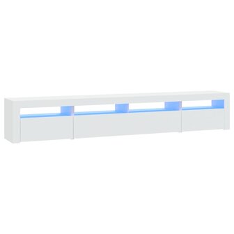 Tv-meubel met LED-verlichting 240x35x40 cm wit 2