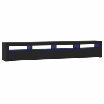 Tv-meubel met LED-verlichting 240x35x40 cm zwart 2