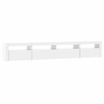 Tv-meubel met LED-verlichting 240x35x40 cm hoogglans wit 7