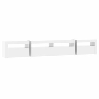 Tv-meubel met LED-verlichting 240x35x40 cm hoogglans wit 8