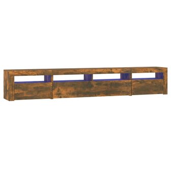 Tv-meubel met LED-verlichting 240x35x40 cm gerookt eikenkleurig 2