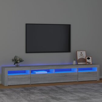 Tv-meubel met LED-verlichting 240x35x40 cm grijs sonoma eiken 1