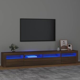 Tv-meubel met LED-verlichting 240x35x40 cm bruin eikenkleur 1