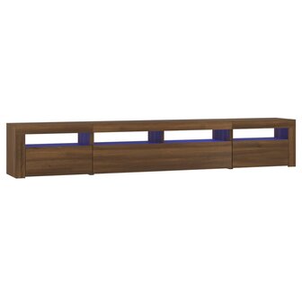 Tv-meubel met LED-verlichting 240x35x40 cm bruin eikenkleur 2