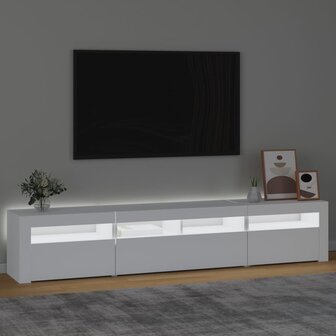 Tv-meubel met LED-verlichting 210x35x40 cm wit 3