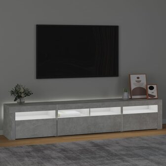 Tv-meubel met LED-verlichting 210x35x40 cm betongrijs 3