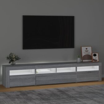 Tv-meubel met LED-verlichting 210x35x40 cm grijs sonoma eiken 3