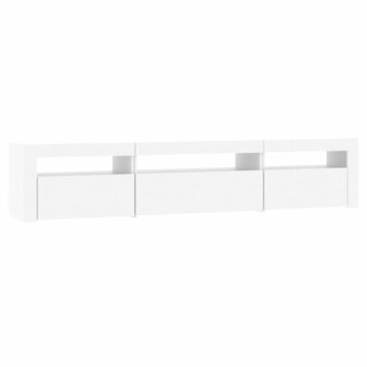 Tv-meubel met LED-verlichting 195x35x40 cm wit 7