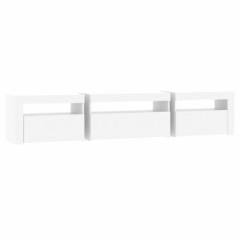 Tv-meubel met LED-verlichting 195x35x40 cm wit 8