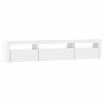 Tv-meubel met LED-verlichting 195x35x40 cm hoogglans wit 7