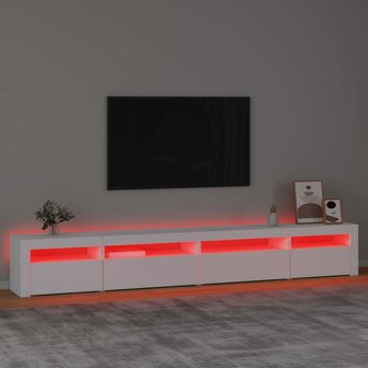 Tv-meubel met LED-verlichting 270x35x40 cm wit 5