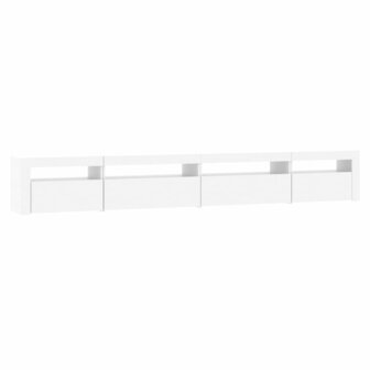 Tv-meubel met LED-verlichting 270x35x40 cm wit 7