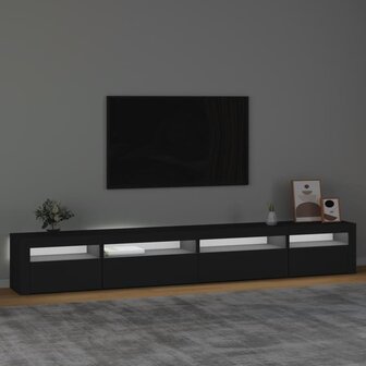 Tv-meubel met LED-verlichting 270x35x40 cm zwart 3