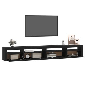 Tv-meubel met LED-verlichting 270x35x40 cm zwart 6