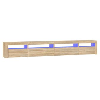 Tv-meubel met LED-verlichting 270x35x40 cm sonoma eikenkleurig 2