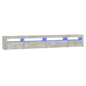 Tv-meubel met LED-verlichting 270x35x40 cm betongrijs 2