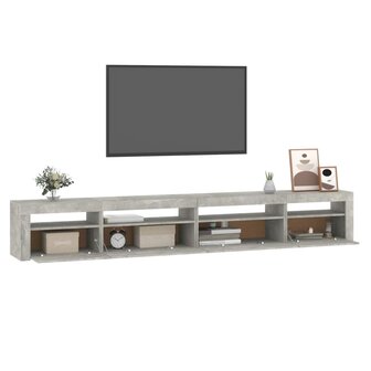 Tv-meubel met LED-verlichting 270x35x40 cm betongrijs 6