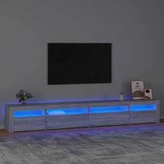 Tv-meubel met LED-verlichting 270x35x40 cm grijs sonoma eiken 1