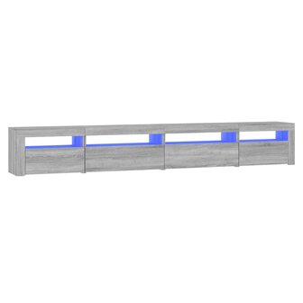 Tv-meubel met LED-verlichting 270x35x40 cm grijs sonoma eiken 2