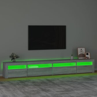 Tv-meubel met LED-verlichting 270x35x40 cm grijs sonoma eiken 4