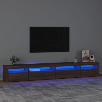 Tv-meubel met LED-verlichting 270x35x40 cm bruin eikenkleur 1