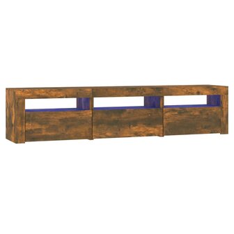 Tv-meubel met LED-verlichting 180x35x40 cm gerookt eikenkleurig 2