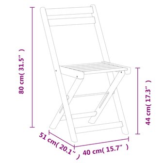 Bistrostoelen 8 st inklapbaar massief acaciahout 11