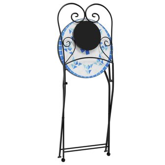 Bistrostoelen 2 st inklapbaar keramiek blauw en wit 8