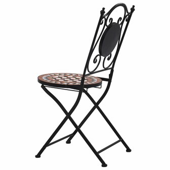 Bistrostoelen moza&iuml;ek 2 st keramiek bruin 6