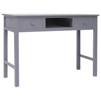 Bureau 108x45x76 cm massief paulowniahout grijs 1