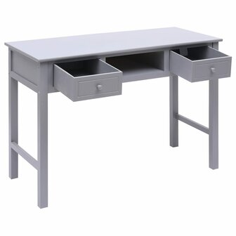 Bureau 108x45x76 cm massief paulowniahout grijs 3