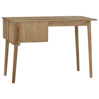 Bureau met 2 lades 110x52x75 cm massief teakhout 5