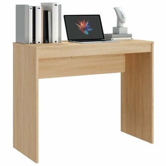 Bureau 90x40x72 cm bewerkt hout sonoma eikenkleurig 4