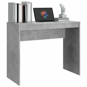 Bureau 90x40x72 cm bewerkt hout betongrijs 4