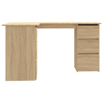 Hoekbureau 145x100x76 cm bewerkt hout sonoma eikenkleurig 5