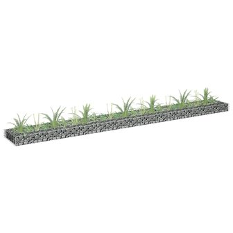 Gabion plantenbak verhoogd 270x30x10 cm gegalvaniseerd staal 1