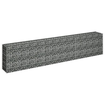 Gabion plantenbak verhoogd 270x30x60 cm gegalvaniseerd staal 3