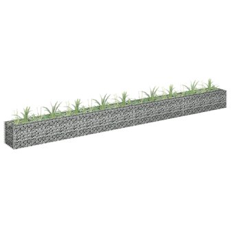 Gabion plantenbak verhoogd 360x30x30 cm gegalvaniseerd staal 1