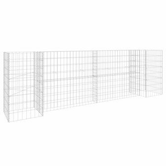 Gabion plantenbak H-vormig 260x40x80 cm staaldraad 2