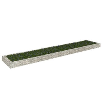 Gabion plantenbak verhoogd 500x100x20 cm gegalvaniseerd staal 1