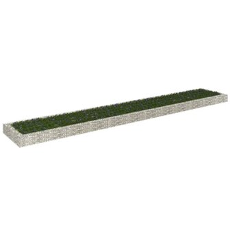 Gabion plantenbak verhoogd 600x100x20 cm gegalvaniseerd staal 1