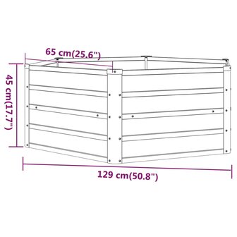 Plantenbak verhoogd 129x129x45 cm cortenstaal roestig 7