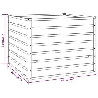 Plantenbak verhoogd 100x100x77 cm cortenstaal roestig 7