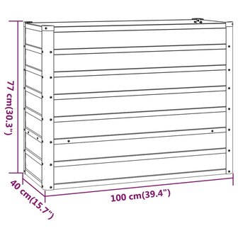 Plantenbak verhoogd 100x40x77 cm cortenstaal roestig 8