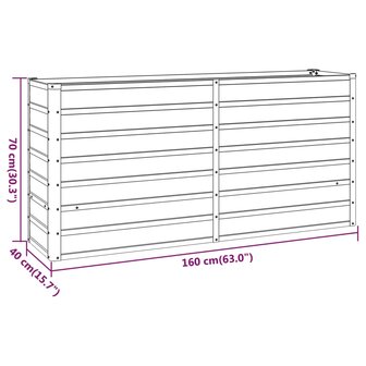 Plantenbak verhoogd 160x40x77 cm cortenstaal roestig 8