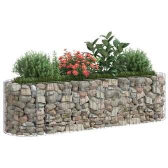 Gabion plantenbak verhoogd 190x50x50 cm gegalvaniseerd ijzer 3