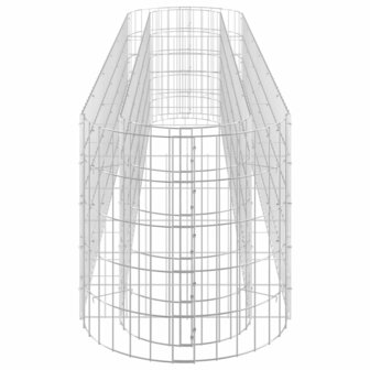 Gabion plantenbak verhoogd 260x50x50 cm gegalvaniseerd ijzer 5